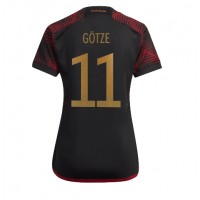 Camisa de time de futebol Alemanha Mario Gotze #11 Replicas 2º Equipamento Feminina Mundo 2022 Manga Curta